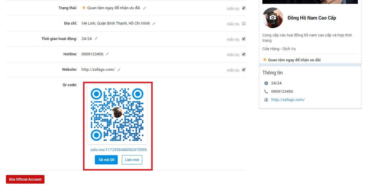 Cách tăng lượt quan tâm trên Zalo OA 