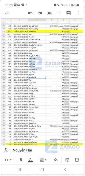 Kết quả trả về của quảng cáo inbox ads