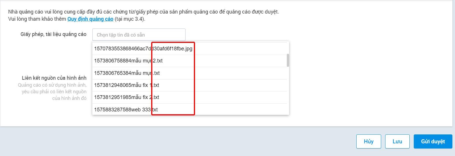 Thông tin thêm liên quan đến sản phẩm bạn muốn quảng cáo Zalo Official Account