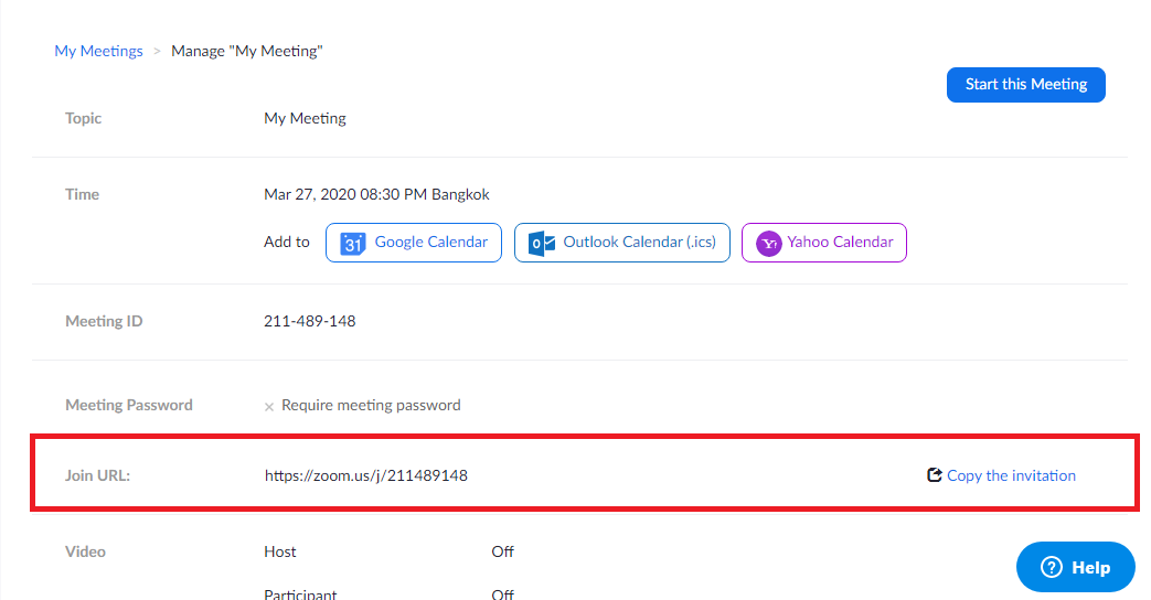 Lưu lại quá trình thiết lập trên phần mềm Zoom Meeting