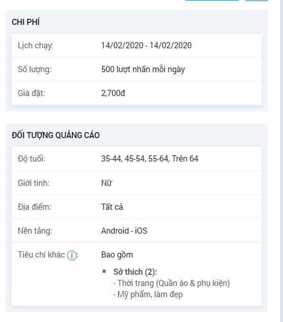 tối ưu quảng cáo zalo bằng việc thiết lập target