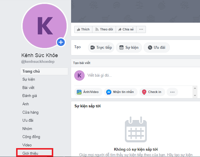 Cách lập Fanpage Facebook để quảng cáo hiệu quả thì không thể thiếu phần Giới thiệu