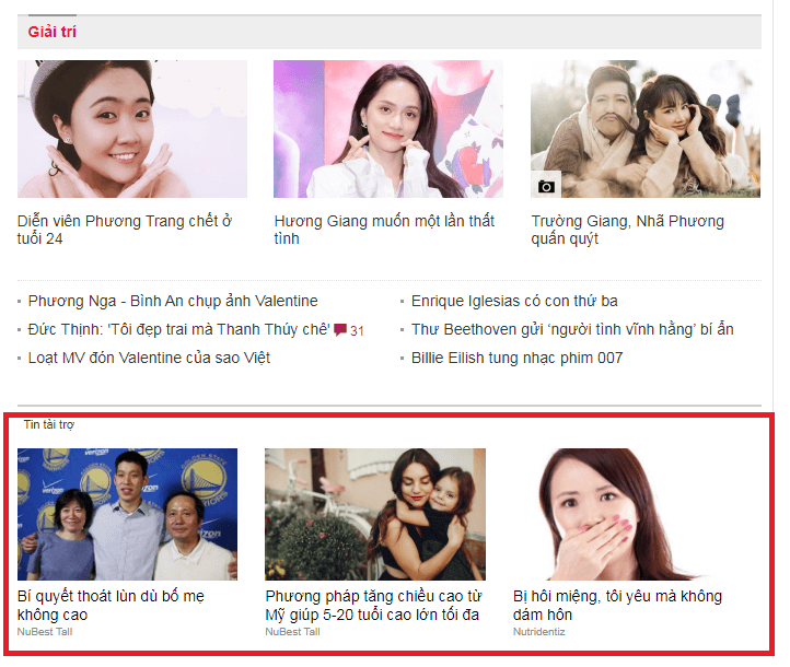 quảng cáo online native ads