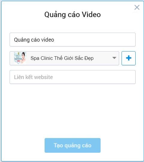Thiết lập quảng cáo video trên zalo