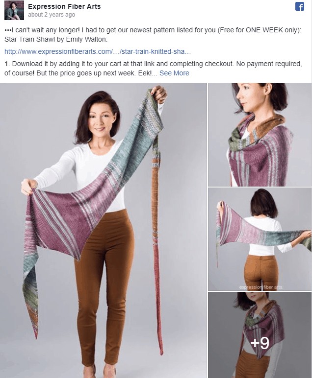 Mô hình AIA cho thương hiệu Expression Fiber Arts