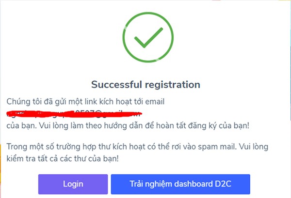 Tài khoản đã được xác nhận Email thành công