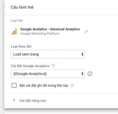 Lấy ID theo dõi theo Google Analytics