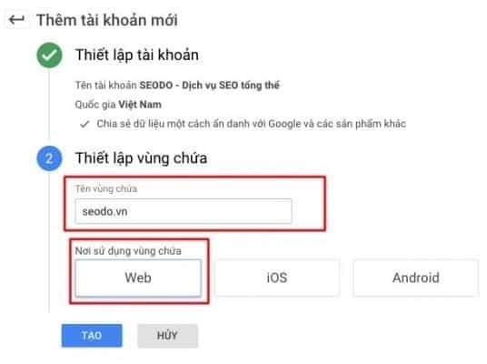 Thiết lập vùng chứa hệ thống