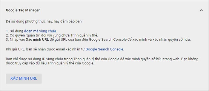 Xác mình toàn khoản với website bằng Analytics