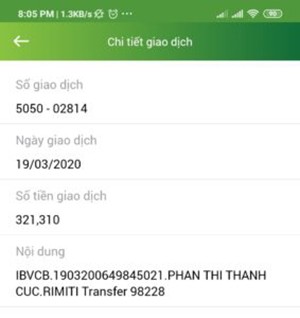 Kết quả trả về sau khi bán Payeer có tiền đổ vào tài khoản