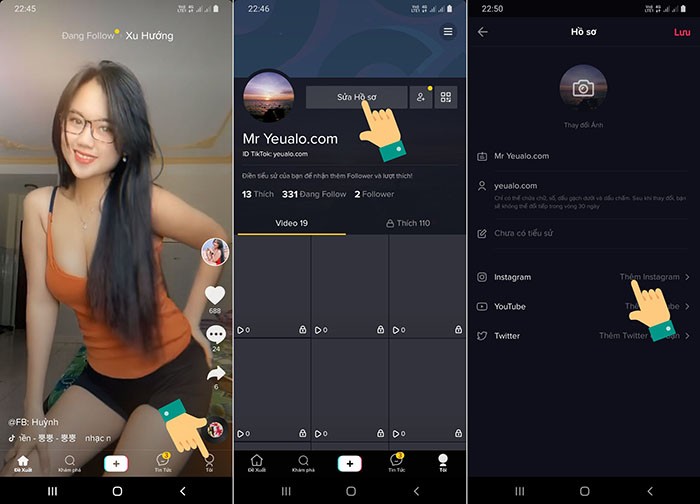 Liên kết tài khoản TikTok với mạng xã hội