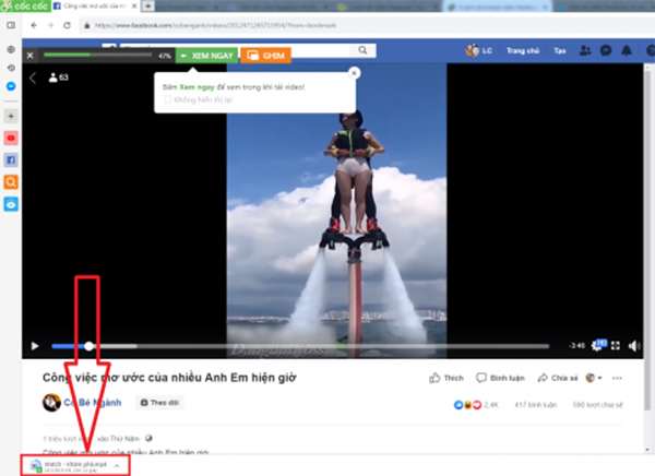 Chờ cho video tải xuống máy của bạn