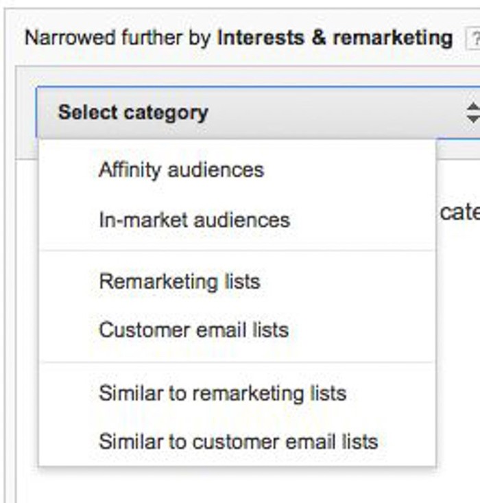 Interests & Remarketing có trong thiết lập chiến dịch GDN