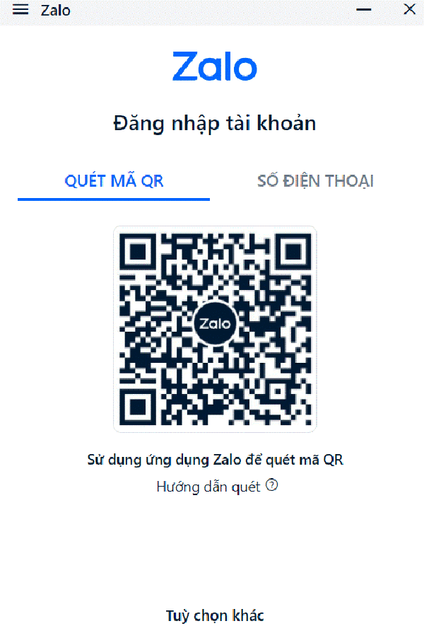 Đăng nhập tài khoản zalo vào ứng dụng trên máy tính