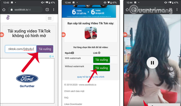 Phương pháp tải thông qua ssstiktok