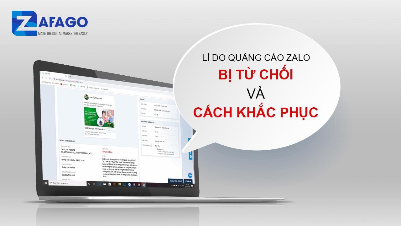Cách Khắc Phục Quảng Cáo Zalo Bị Từ Chối Mới Nhất 2020