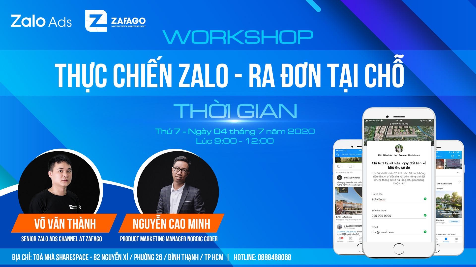 Chương Trình Workshop Zalo Ads “Thực Chiến Zalo – Ra Đơn Tại Chỗ”