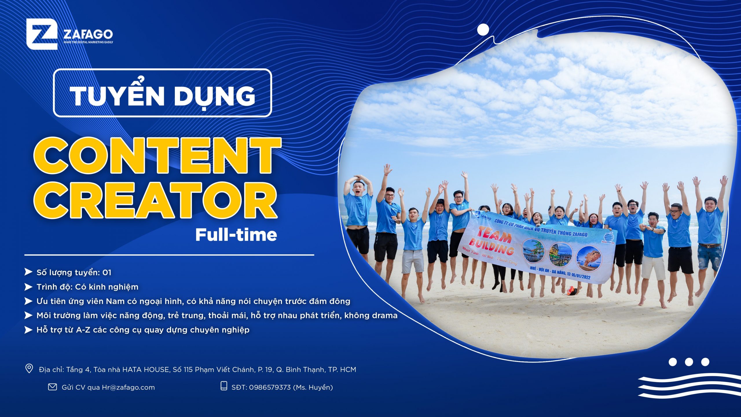 [HCM] Tuyển Dụng Nhân Viên Content Creator – Full time