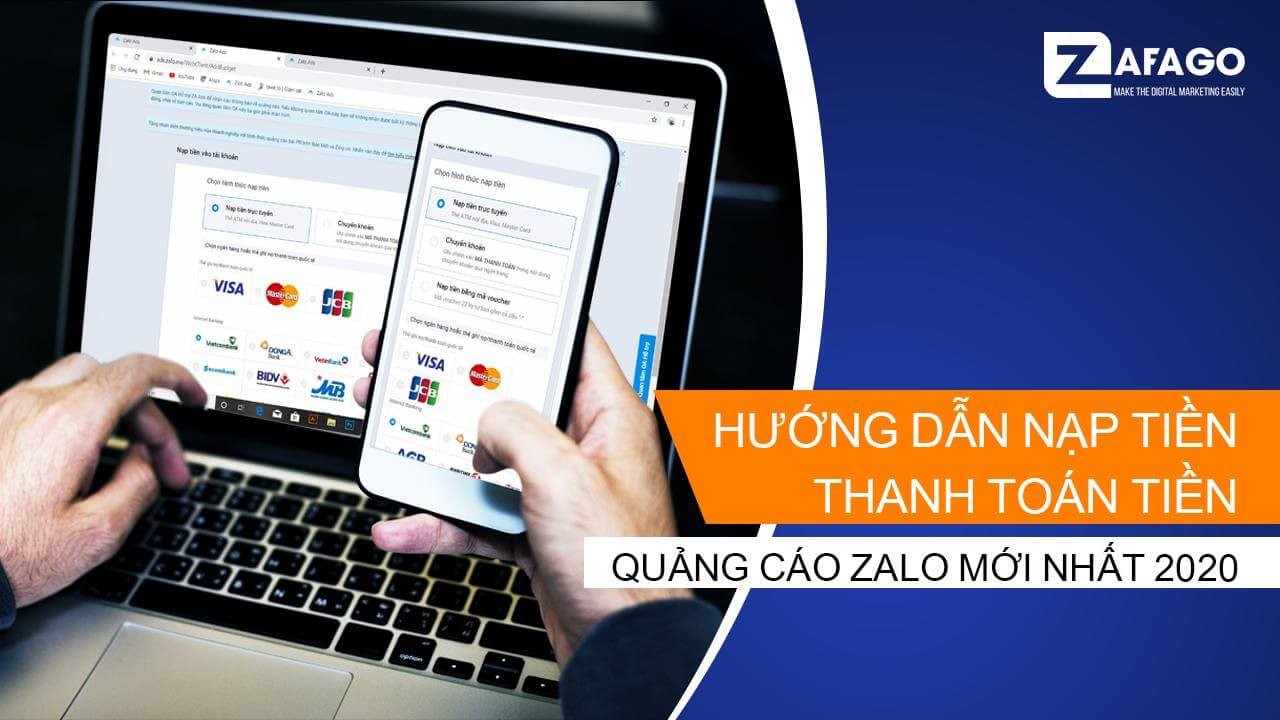 Hướng dẫn nạp tiền, Thanh toán Quảng Cáo Zalo