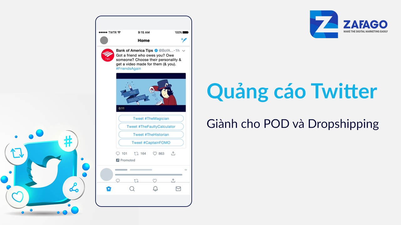 Quản lý tài khoản Twitter Ads