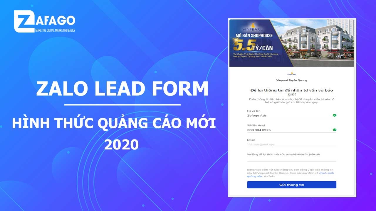 [Big Update] Giới Thiệu Hình Thức Quảng Cáo Zalo Ads Mới Lead Form