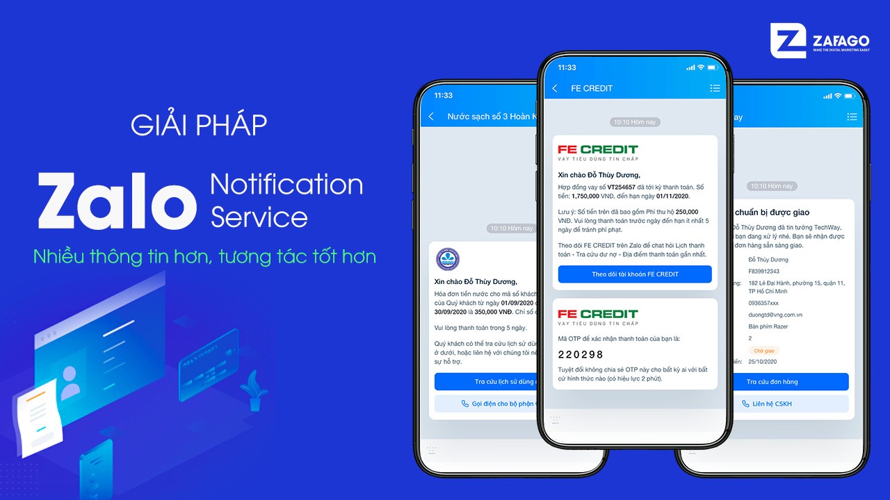 Ra mắt giải pháp Zalo Notification Service (ZNS) hứa hẹn thay thế SMS